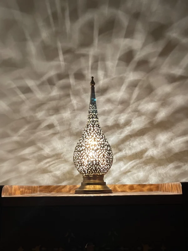 Handmade Moroccan Bedside Table Lamp - Kasbah Flame 2