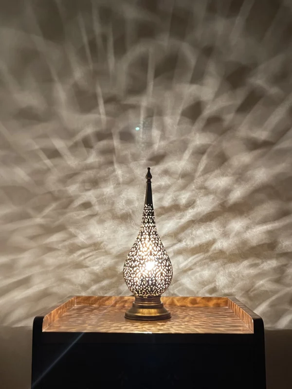 Handmade Moroccan Bedside Table Lamp - Kasbah Flame 4